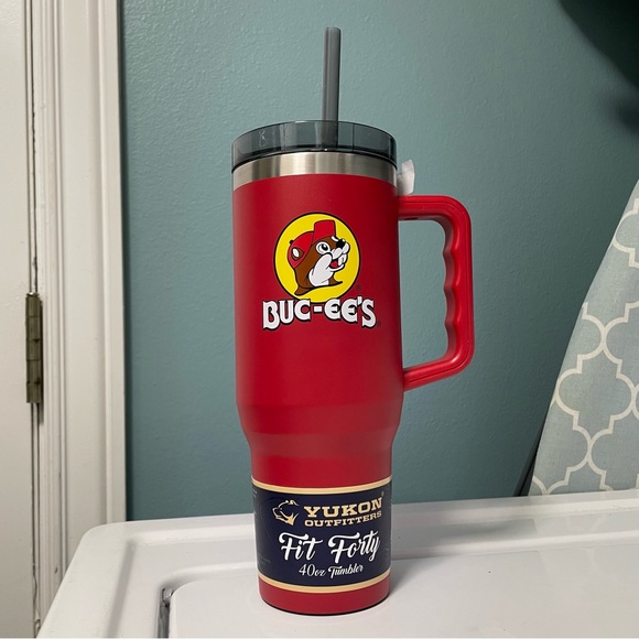 NWT Red Buc-ee's/Yukon Fit Forty Insulated Handle Cup Tumbler - Picture 1 of 7